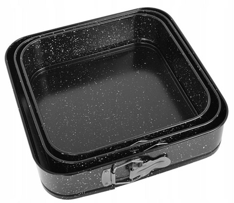 ZESTAW 3 FORM TORTOWNIC BLASZANYCH NON-STICK 24/26/28CM BRUNBESTE BB-2549