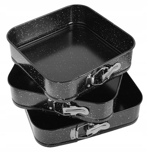 ZESTAW 3 FORM TORTOWNIC BLASZANYCH NON-STICK 24/26/28CM BRUNBESTE BB-2549