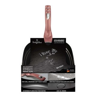 ZESTAW 3 PATELNI GRANITOWYCH 20/24/28CM BERLINGER HAUS METALLIC LINE i-ROSE BH-6041