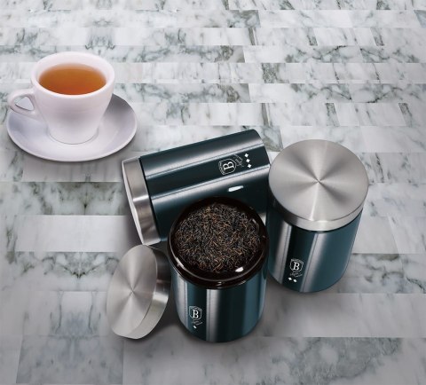 ZESTAW 3 POJEMNIKÓW KUCHENNYCH BERLINGER HAUS AQUAMARINE METALLIC LINE BH-6271