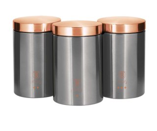 ZESTAW 3 POJEMNIKÓW KUCHENNYCH BERLINGER HAUS MOONLIGHT METALLIC LINE BH-6273