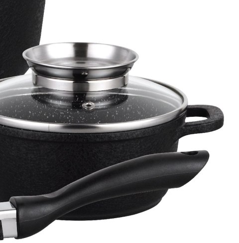 ZESTAW 4 GARNKÓW GRANITOWYCH 1.3/1.3/2.3 /4.5L (12 ele.) KLAUSBERG CRACK DESIGN KB-7360