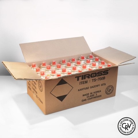ZESTAW 4 GAZÓW / NABOJE GAZOWE / PRZECIWYBUCHOWY SYSTEM CRV / KARTUSZ 227g / TYP MSF-1a TIROSS TS-700B-4