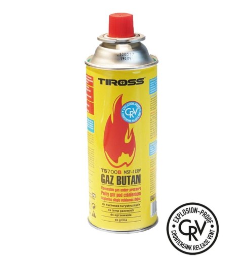 ZESTAW 4 GAZÓW / NABOJE GAZOWE / PRZECIWYBUCHOWY SYSTEM CRV / KARTUSZ 227g / TYP MSF-1a TIROSS TS-700B-4