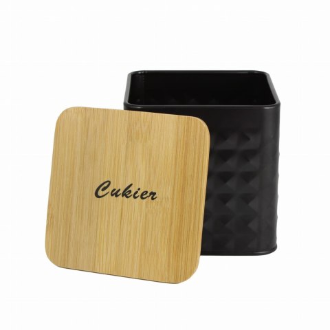 ZESTAW 4 POJEMNIKÓW KAWA HERBATA CUKIER SÓL BRUNBESTE BB-4261 (NAPISY PL)