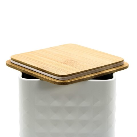 ZESTAW 4 POJEMNIKÓW KAWA HERBATA CUKIER SÓL BRUNBESTE BB-4262 (NAPISY PL)