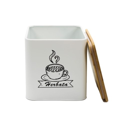 ZESTAW 4 POJEMNIKÓW KAWA HERBATA CUKIER SÓL BRUNBESTE BB-4264 (NAPISY PL)