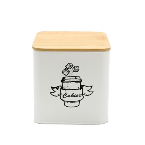 ZESTAW 4 POJEMNIKÓW KAWA HERBATA CUKIER SÓL BRUNBESTE BB-4264 (NAPISY PL)