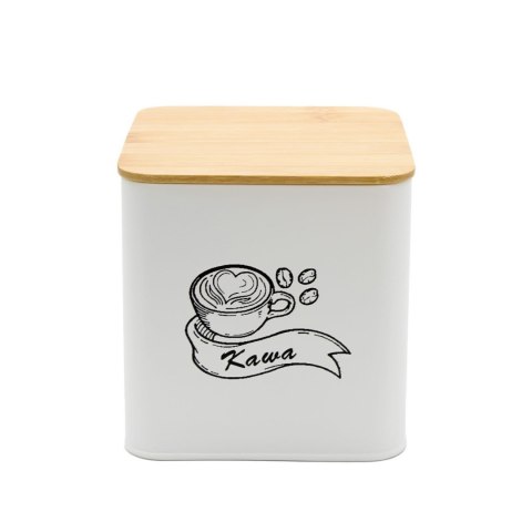 ZESTAW 4 POJEMNIKÓW KAWA HERBATA CUKIER SÓL BRUNBESTE BB-4264 (NAPISY PL)