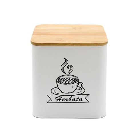 ZESTAW 4 POJEMNIKÓW KAWA HERBATA CUKIER SÓL BRUNBESTE BB-4264 (NAPISY PL)