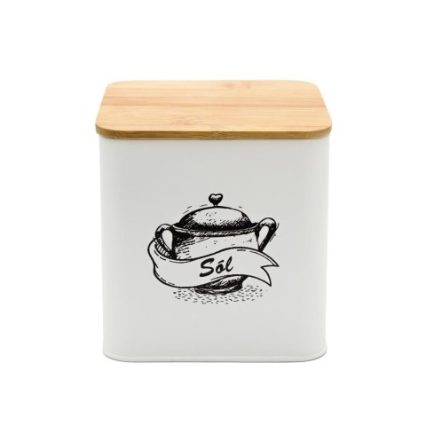 ZESTAW 4 POJEMNIKÓW KAWA HERBATA CUKIER SÓL BRUNBESTE BB-4264 (NAPISY PL)