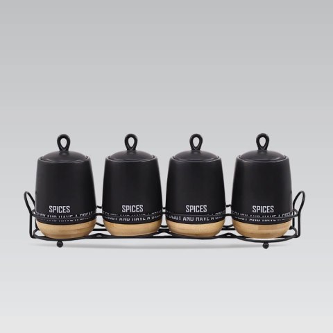 ZESTAW 4 POJEMNIKÓW NA PRZYPRAWY MAESTRO ECO STYLE MR-20029-04CS