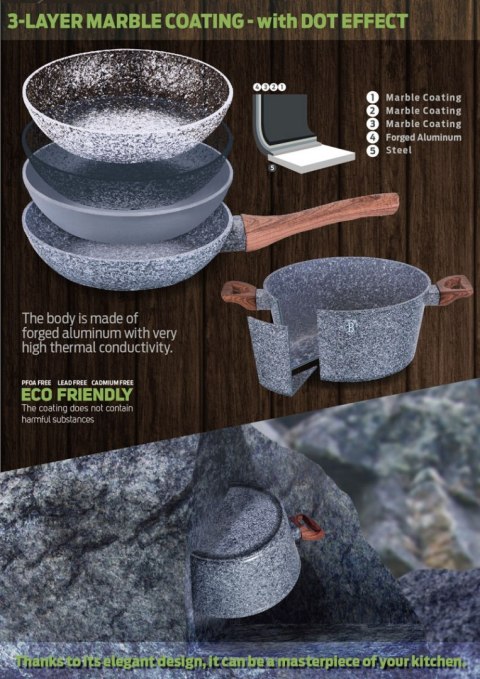 ZESTAW 5 EL. 2 GARNKI Z PATELNIĄ 24CM BERLINGER HAUS FOREST LINE BH-7060