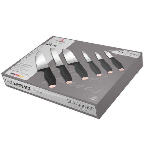 ZESTAW 6 NOŻY KUCHENNYCH BERLINGER HAUS BLACK ROSE BH-2949