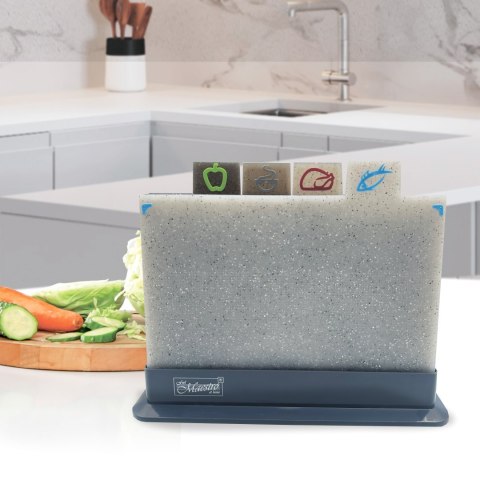 ZESTAW DESEK DO KROJENIA NA STOJAKU PODSTAWCE DESKA KUCHENNA MAESTRO MR-1787TG