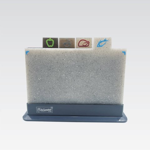 ZESTAW DESEK DO KROJENIA NA STOJAKU PODSTAWCE DESKA KUCHENNA MAESTRO MR-1787TG