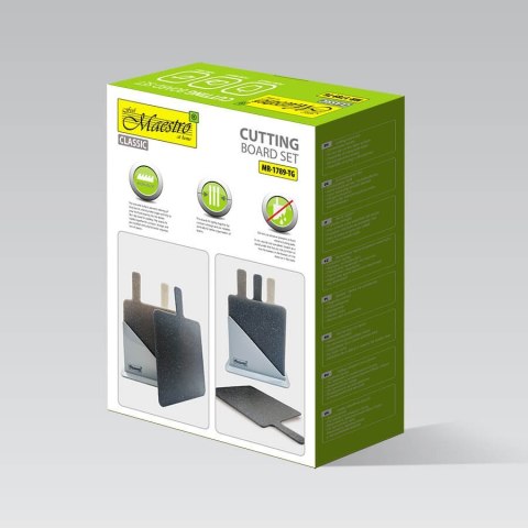 ZESTAW DESEK DO KROJENIA NA STOJAKU PODSTAWCE DESKA KUCHENNA MAESTRO MR-1789TG