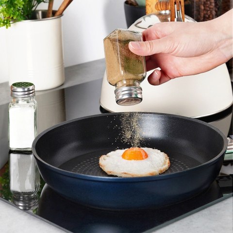 ZESTAW DO SOLI I PIEPRZU 2-ELE SOLNICZKA + PIEPRZNICZKA SZKLANA 80ML VILDE 229152