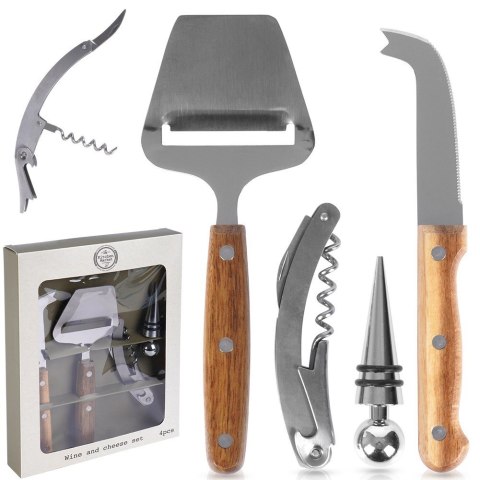 Zestaw akcesoriów akcesoria do wina i serów sera 4 elementy EXCELLENT HOUSEWARE 259358