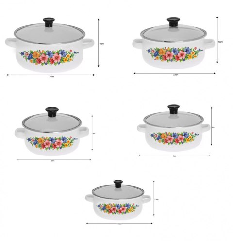 ZESTAW GARNKÓW EMALIOWANYCH 10 ELE. KLAUSBERG KB-7169