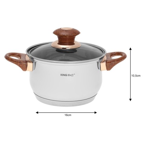 ZESTAW GARNKÓW STALOWYCH 12 EL. KINGHOFF KH-1768 ROSEGOLD