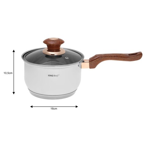 ZESTAW GARNKÓW STALOWYCH 12 EL. KINGHOFF KH-1768 ROSEGOLD