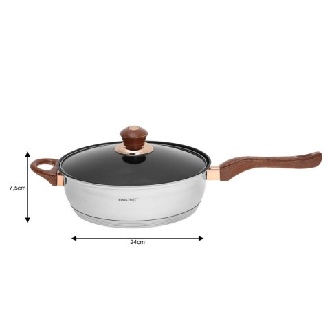 ZESTAW GARNKÓW STALOWYCH 12 EL. KINGHOFF KH-1768 ROSEGOLD