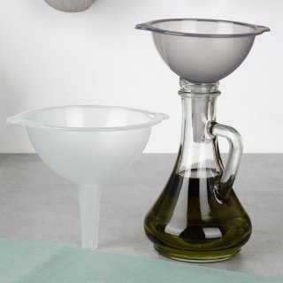 ZESTAW LEJKÓW KUCHENNYCH 2 SZTUKI 10/12 CM LEJEK DO BUTELEK SŁOIKÓW SOKÓW EXCELLENT HOUSEWARE 259705