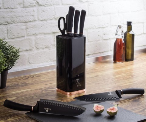 ZESTAW NOŻY 7 EL. BERLINGER HAUS BLACK ROSE GOLD BH-2422
