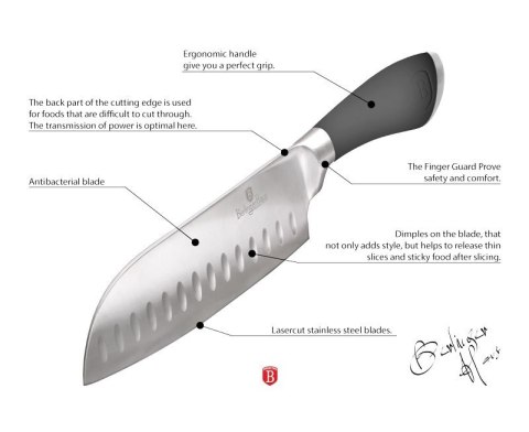 ZESTAW NOŻY 8 ELE. BERLINGER HAUS INFINITY GRAY BH-2046