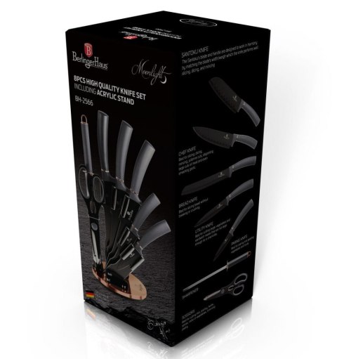 ZESTAW NOŻY 8 ELE. BERLINGER HAUS MOONLIGHT BH-2566