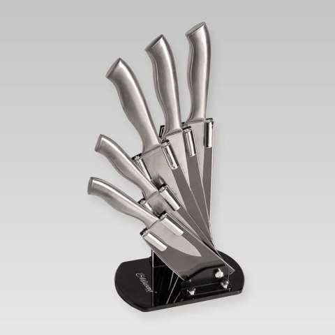 ZESTAW NOŻY KOMPLET 6 ELEMENTÓW NA STOJAKU ZE STOJAKIEM MAESTRO MR-1410