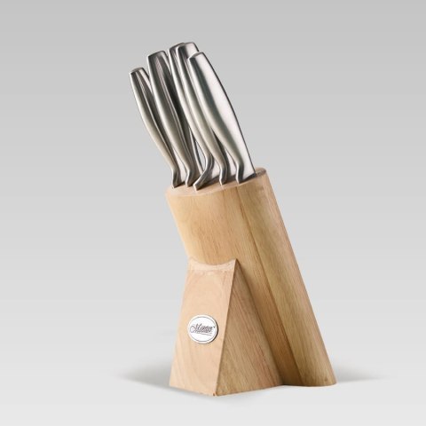 ZESTAW NOŻY KOMPLET 6 ELEMENTÓW W BLOKU ZE STOJAKIEM MAESTRO MR-1420