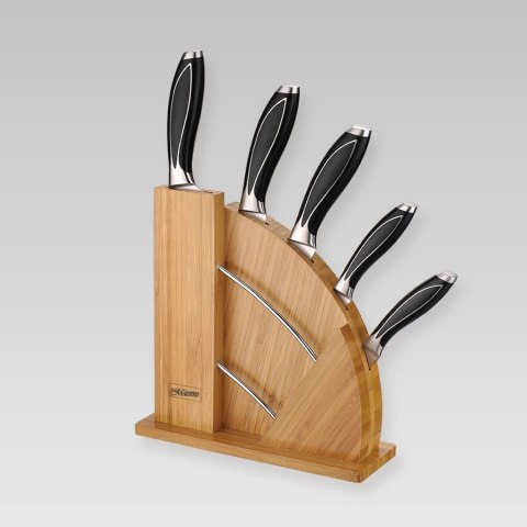 ZESTAW NOŻY KOMPLET 6 ELEMENTÓW W BLOKU ZE STOJAKIEM MAESTRO MR-1425