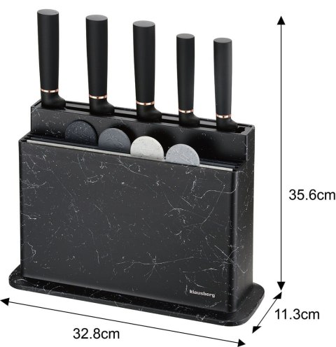 ZESTAW NOŻY KUCHENNYCH W BLOKU Z DESKAMI DO KROJENIA 10-EL. KLAUSBERG KB-7834