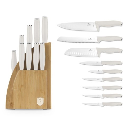 ZESTAW NOŻY W BLOKU BAMBUSOWYM 10-ELE BERLINGER HAUS SAHARA BH-3121