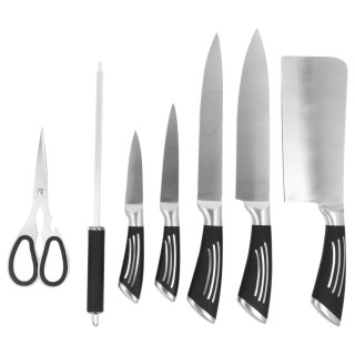 Zestaw noży kuchennych na stojaku 8-ele noże kuchenne komplet BRUNBESTE BB-3783