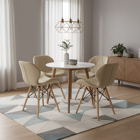 Krzesło tapicerowane MURET VELVET aksamitny beżowy