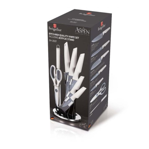 ZESTAW NOŻY W STOJAKU 8 EL. BERLINGER HAUS ASPEN BH-2837
