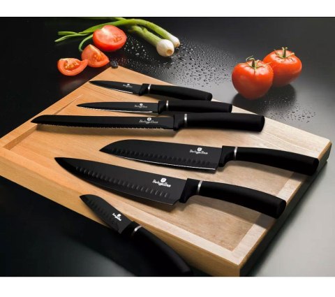 ZESTAW NOŻY W STOJAKU 8 EL. BERLINGER HAUS BLACK SILVER BH-2565