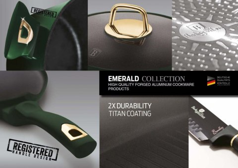 ZESTAW NOŻY W STOJAKU 8 EL. BERLINGER HAUS METALLIC LINE EMERALD BH-2563