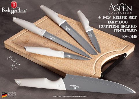ZESTAW NOŻY Z DESKĄ 6 EL. BERLINGER HAUS ASPEN BH-2838