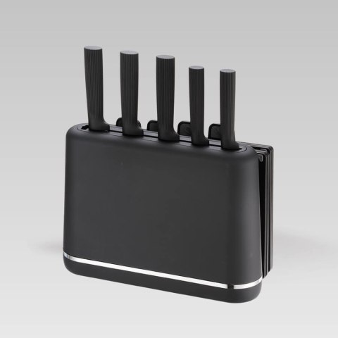 ZESTAW NOŻY Z DESKAMI KUCHENNYMI NA PODSTAWCE 10-ELE CZARNY MAESTRO MR-1412-BL