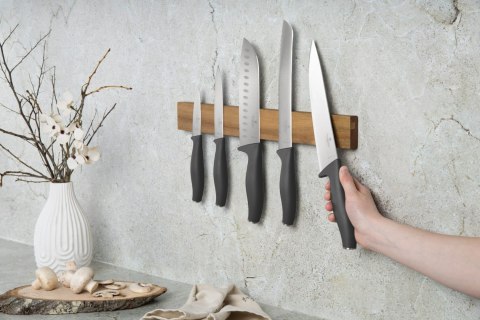 ZESTAW NOŻY Z LISTWĄ MAGNETYCZNĄ 6 ELEMENTÓW BERLINGER HAUS ANTRACIT BH-2940