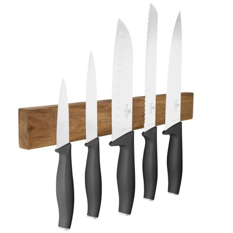 ZESTAW NOŻY Z LISTWĄ MAGNETYCZNĄ 6 ELEMENTÓW BERLINGER HAUS ANTRACIT BH-2940