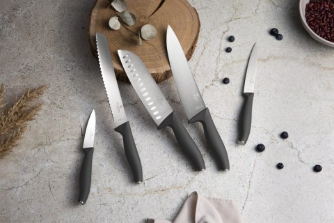 ZESTAW NOŻY Z LISTWĄ MAGNETYCZNĄ 6 ELEMENTÓW BERLINGER HAUS ANTRACIT BH-2940