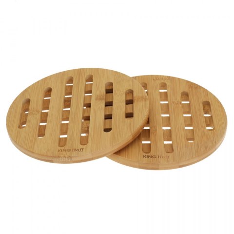 ZESTAW OKRĄGŁYCH PODSTAWEK Z BAMBUSA Ø17,5cm KiNGHOFF KH-1215