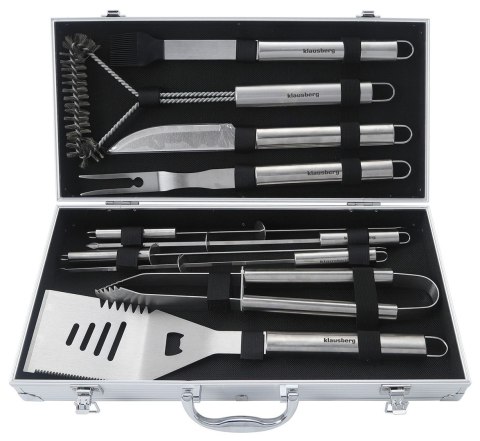 ZESTAW PRZYBORÓW DO GRILLA, 10 ELEMENTÓW, NARZĘDZIA DO GRILLOWANIA, KLAUSBERG KB-7901