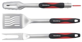 ZESTAW PRZYBORÓW DO GRILLA, 3 ELEMENTY, NARZĘDZIA DO GRILLOWANIA, KLAUSBERG KB-7899
