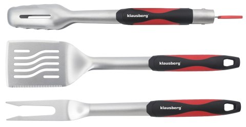 ZESTAW PRZYBORÓW DO GRILLA, 3 ELEMENTY, NARZĘDZIA DO GRILLOWANIA, KLAUSBERG KB-7899